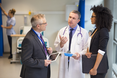 medical professionals meeting in hospital