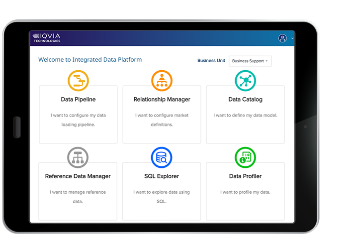 Integrated Data Platform dashboard