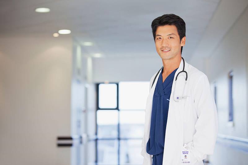 doctor in hospital hall