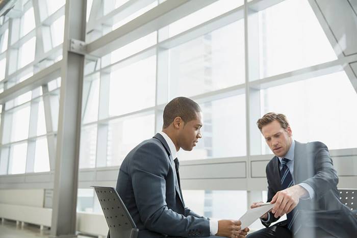 businessmen in discussion