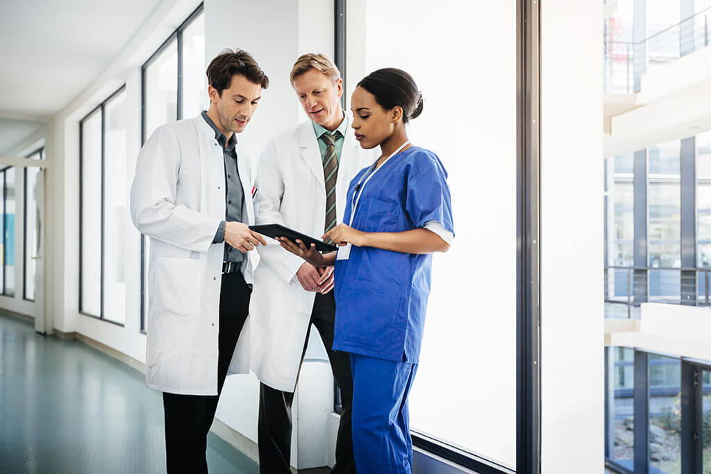 medical professionals meeting in hospital