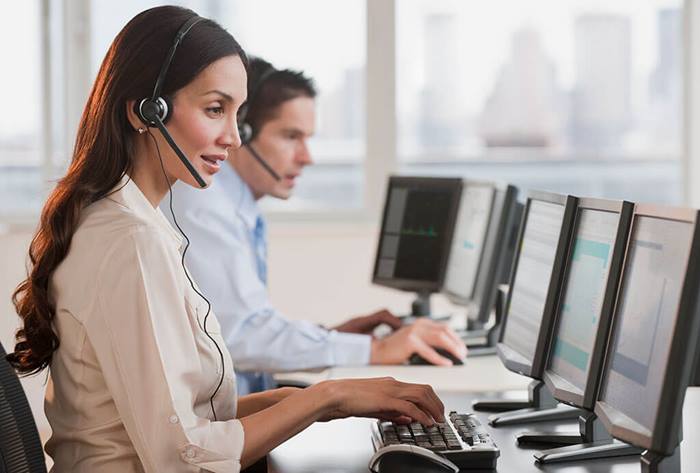 businesswoman working on computer