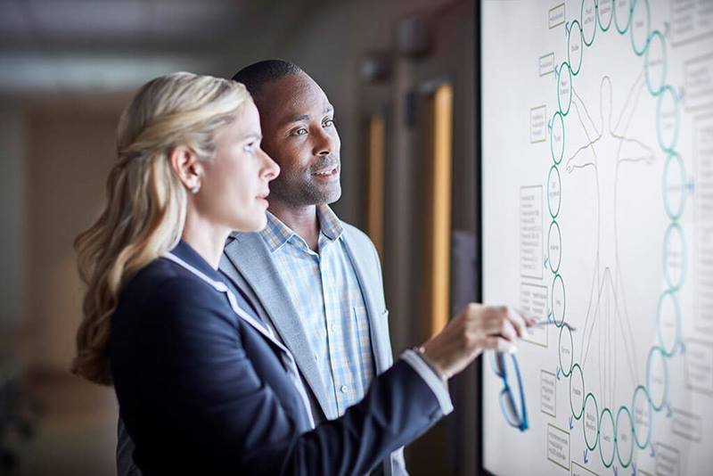 professionals analyzing screen