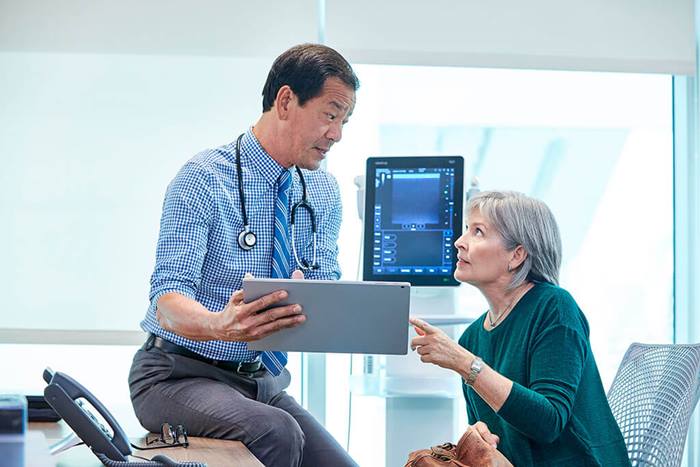 doctor and patient discussing