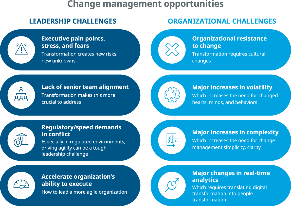Heat map of change management opportunities