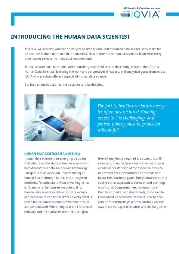 Introducing the Human Data Scientist IQVIA